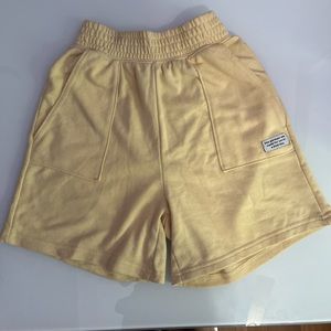 Yellow High-Waisted Sweatshorts, XXS, H&M